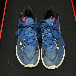 Blue and Pink Basketball shoes